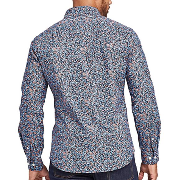 Slim Fit Floral Print Button-Down Collar Shirt - Picture 3 of 3